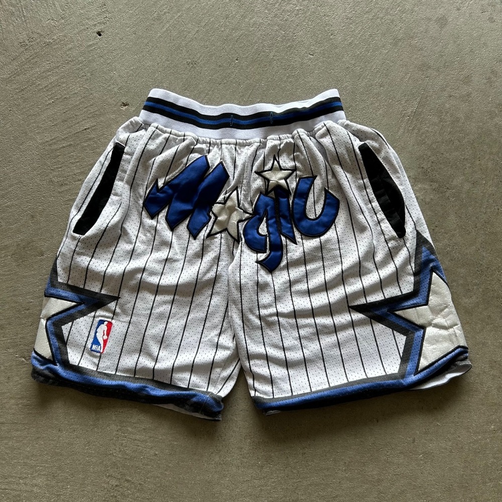 Just Don Orlando Magic Shorts Size Small White Basketball 1992-1993 Retro NBA